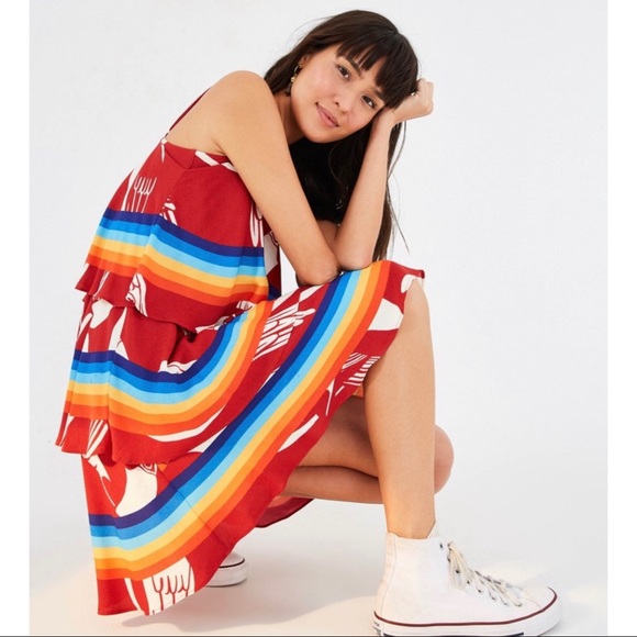 FARM Rio Tucano Tiered Mini Dress -Size M- NWT - Picture 2 of 10